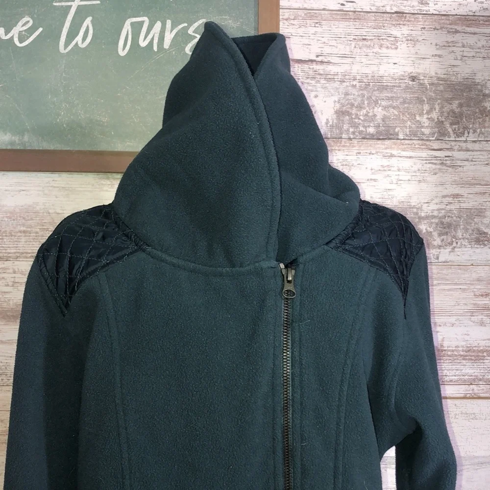Columbia blue cowl neck sweatshirt size medium fleece quilted pattern fleece - Picture 5 of 7